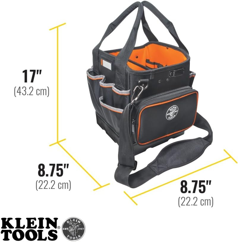 Klein Tools 5541610-14 Tool Bag with Shoulder Strap Has 40 Pockets for Tool Stor