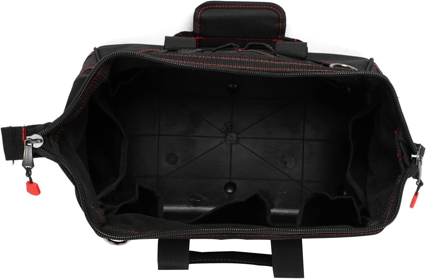 WORKPRO Close Top Wide Mouth Tool Storage Bag 16″/14″/12″ Rubber Base Pocket Bag