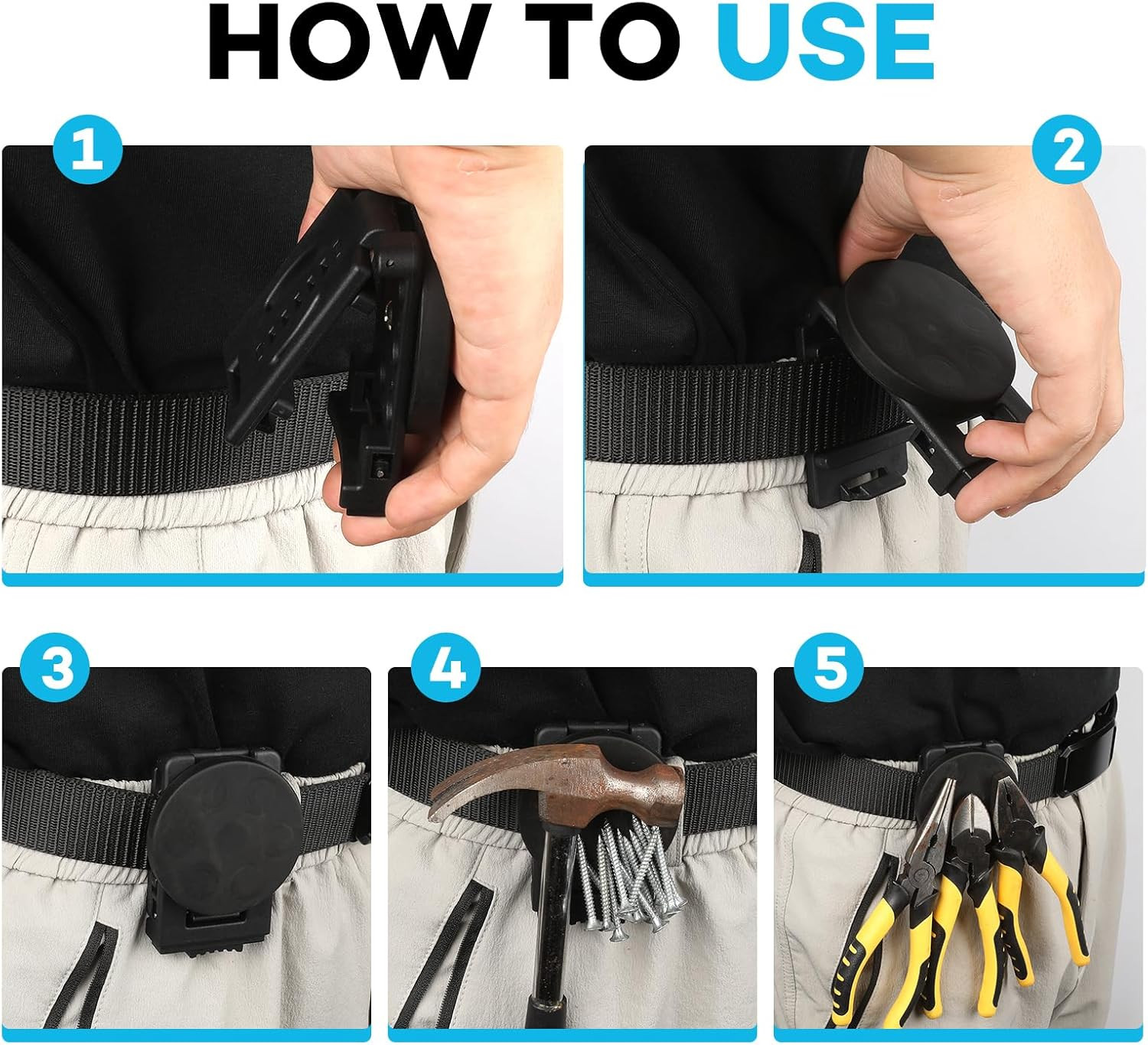 3 Pack Tool Holster Belt Clip Strong Holstery Magmaster Belt Clip Heavy Duty Bel