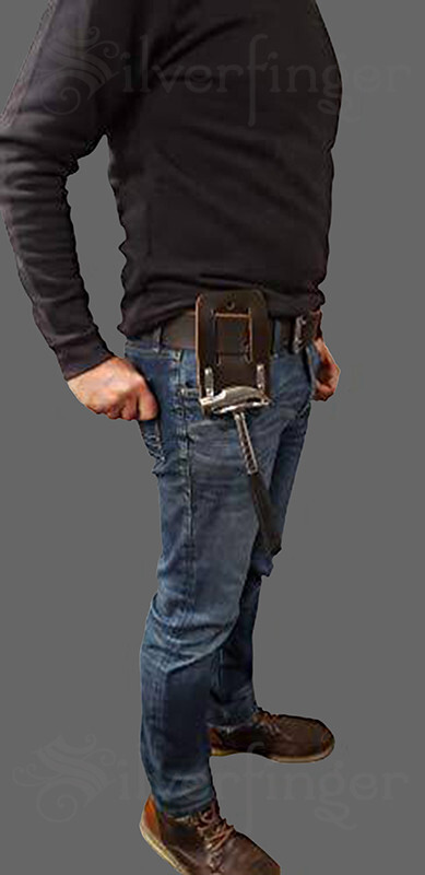 TOOL BELT HAMMER HOLDER HOOK Steel Metal Leather Hammer Belt Hammer Loop Holster