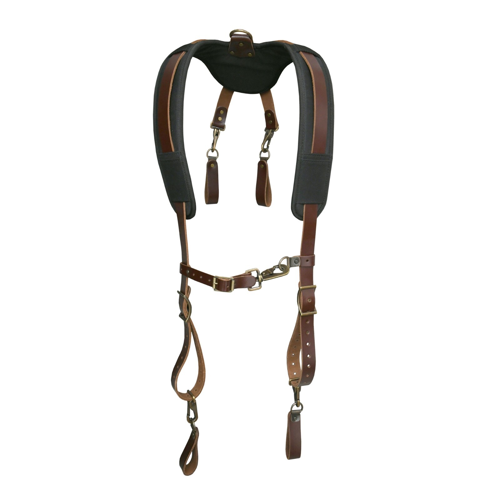 Style n Craft 98214 – Padded Leather Work Suspender System with D-Ring Loops