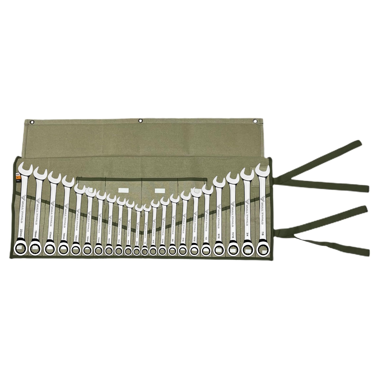 Wrench Roll, 26 Pocket Tool Pouch, Metric 26 Pocket, Sand Washed Olive Drab