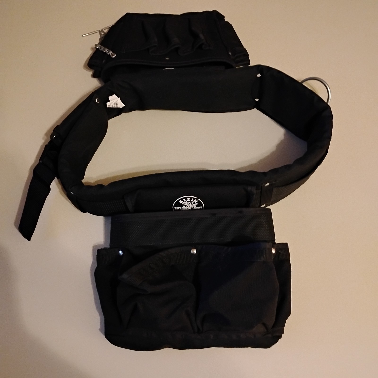 Klein Tools 5709M Tool Belt, Tool Belt, Black, Nylon, 11 Pockets