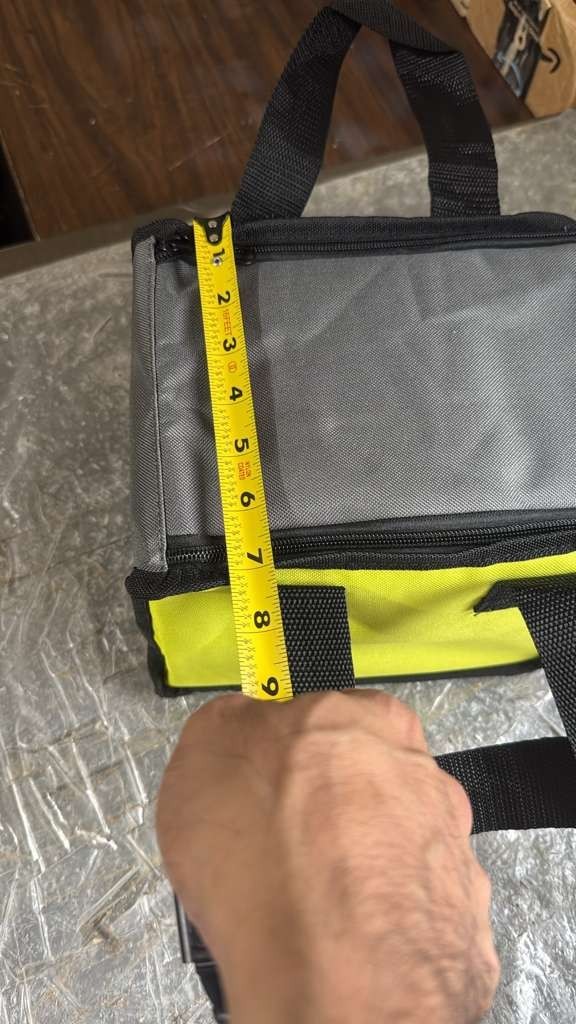 Ryobi 9.5x8x7 Tool Bag Zip Closure Heavy Duty Storage Case with Carry Straps