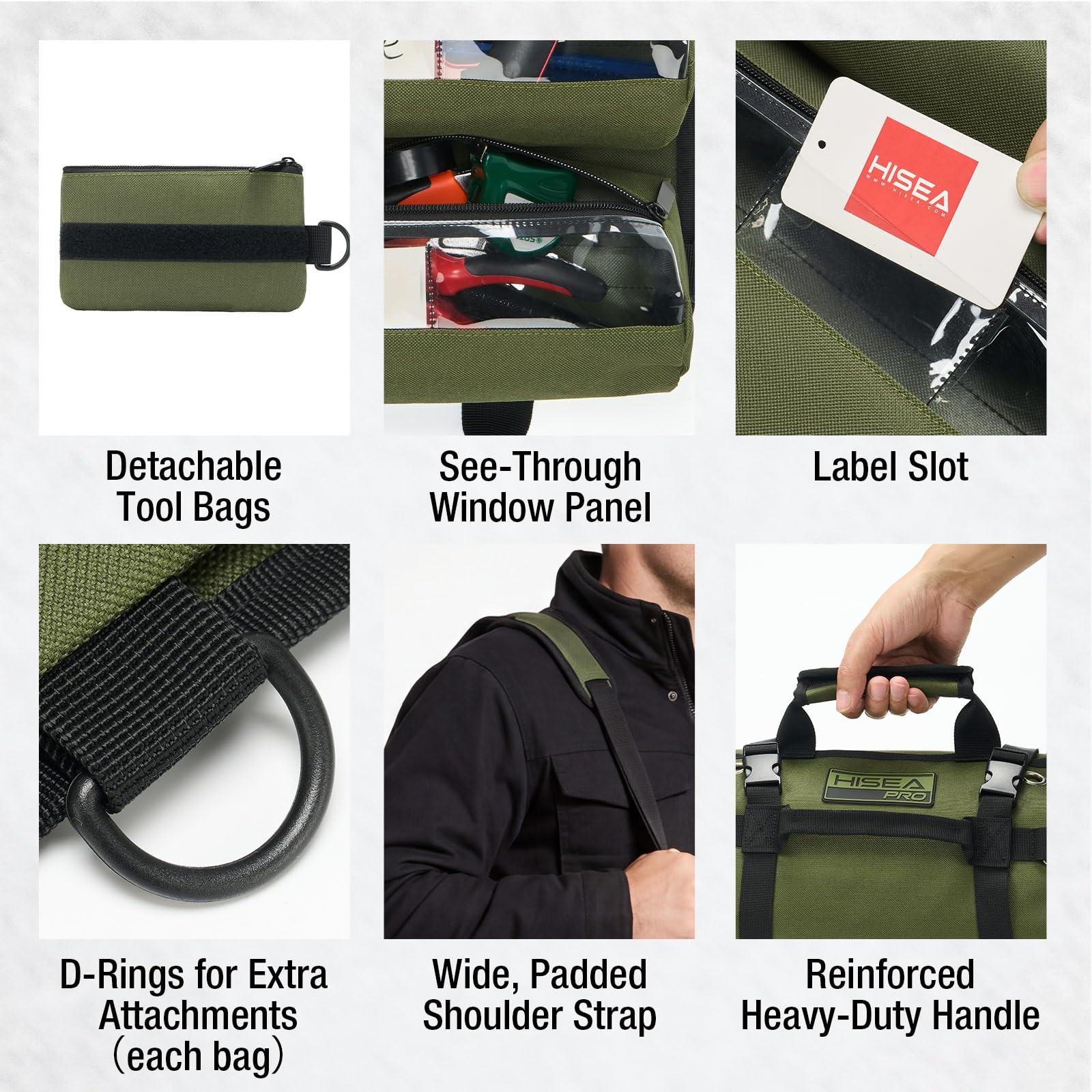Roll Up Tool Bag, Heavy Duty Tool Storage Large-Capacity, 27″*14″ Portable To…