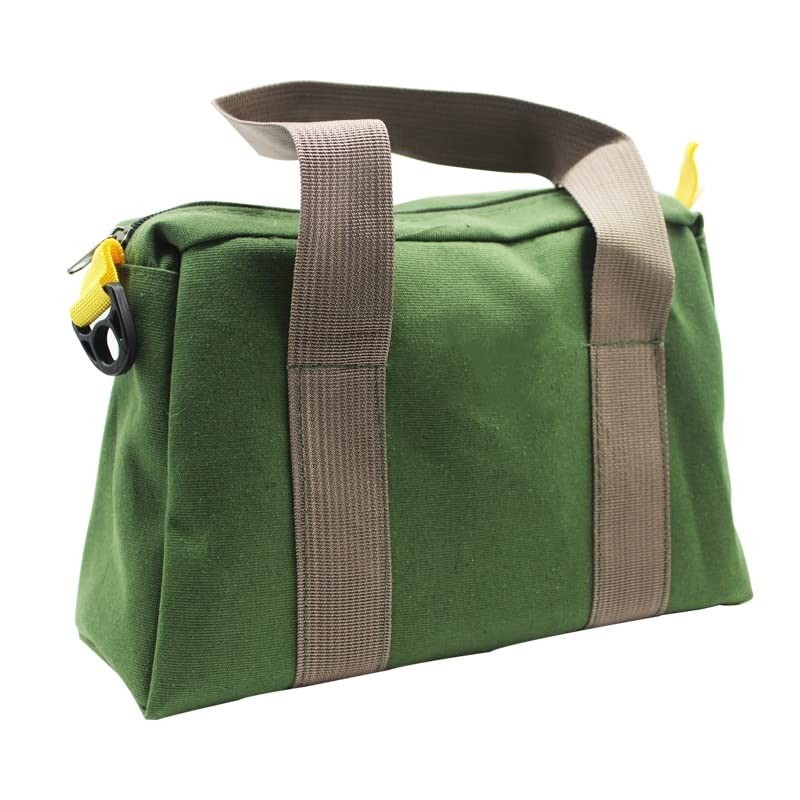 16 Inch Wide Mouth Tool Bag, Heavy Duty Canvas Tool Storage Bag, Large Capaci…