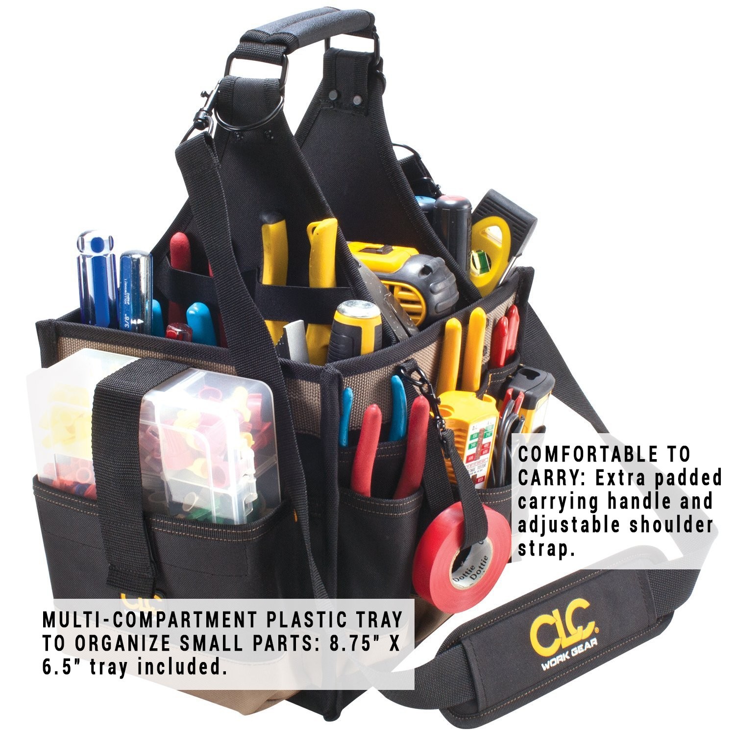 CLC Custom LeatherCraft 1528 Large Tool Carrier, Black