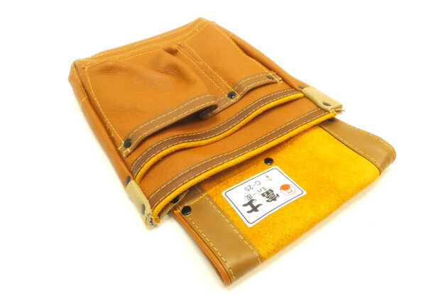 Japanese Carpenter’s Tool Leather Pouch 腰袋 Koshibukuro 2 Set Tool Storage Bag