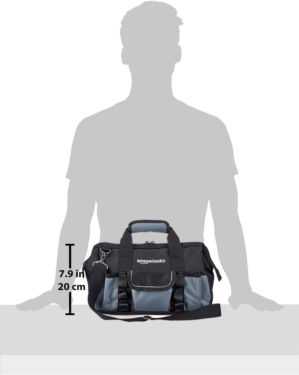 Amazon Basics Durable Wear-Resistant Tool Storage Bag with Adjustable Shoulde…