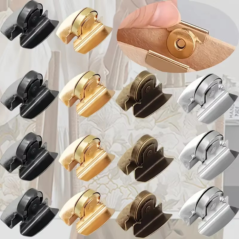 8-Piece Bag Snap Accessories Magnetic Buckle, Bag Snap Hidden Button Seam-Free B