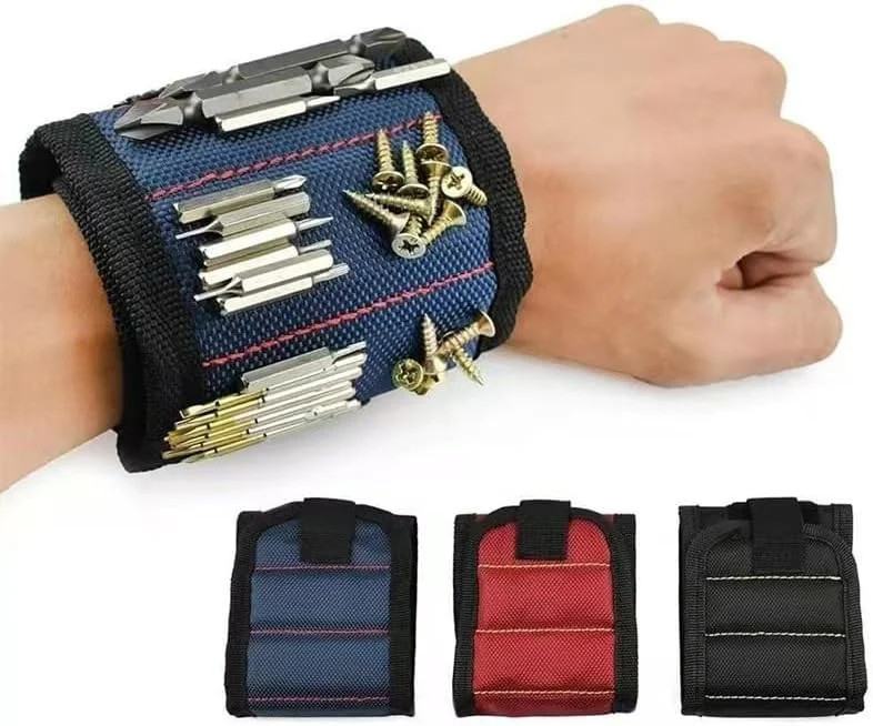 Magnetic Wristband Tool Belt with 5 Powerful Magnets for Holding Screws, Gift fo