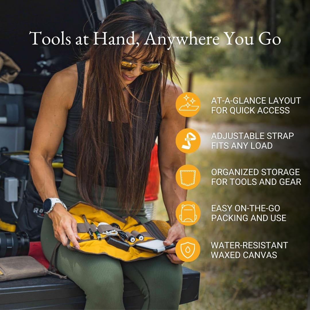Art & Electronic Organizer | Edc Rollup Tool Bag For Pen Lovers & Tech | Multipo