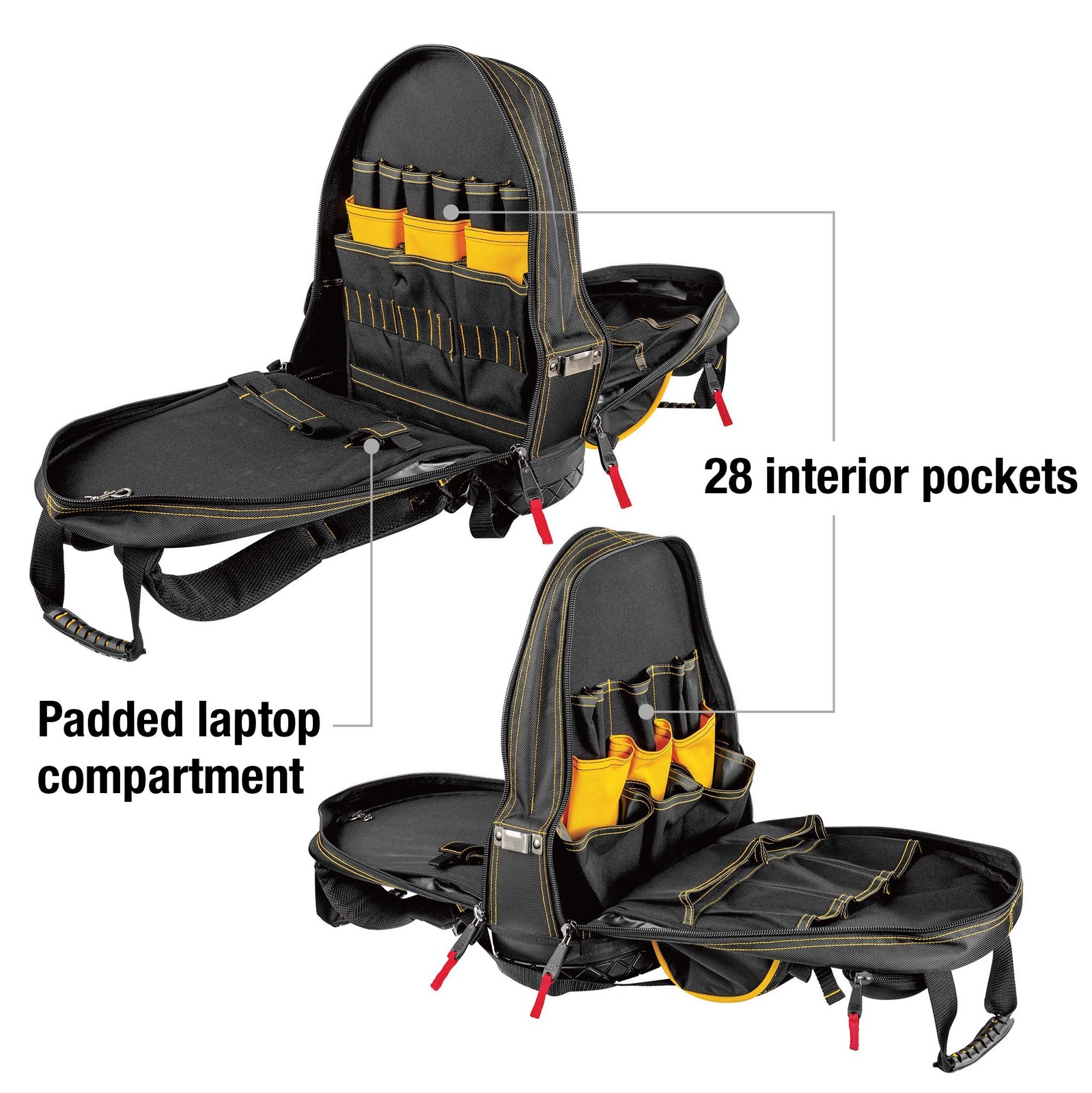 CAT 18-Inch Pro Tool Back Pack, 32 Pockets for Tool Storage and Organization, Pr