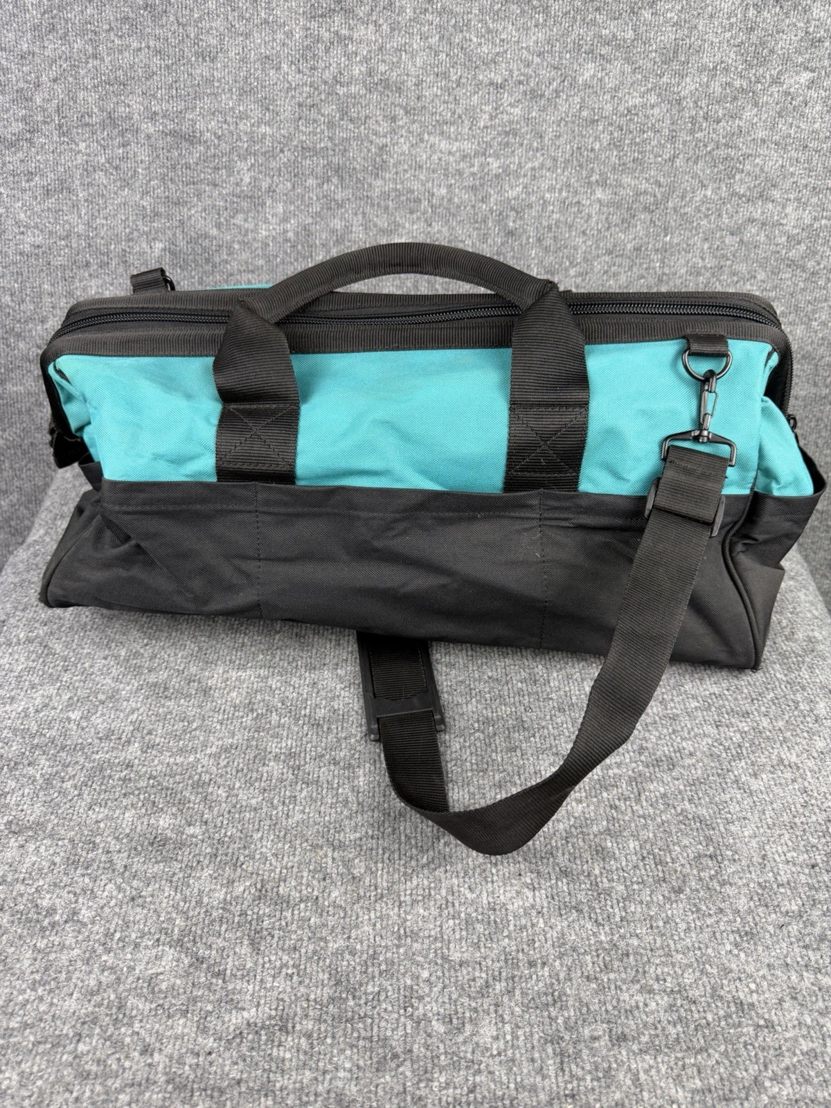 Mikita 20” Heavy Duty Contractor Tool Bag Shoulder Strap 8 Pocket Large Teal
