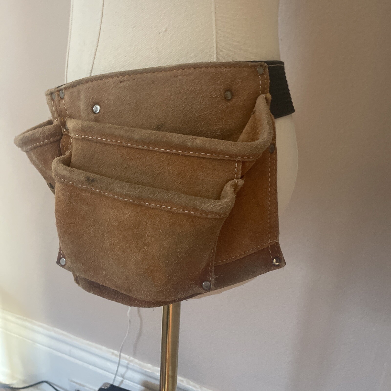 Clc Work Gear I427x Tool Apron, Tool Belt, Tan, Leather, 12 Pockets