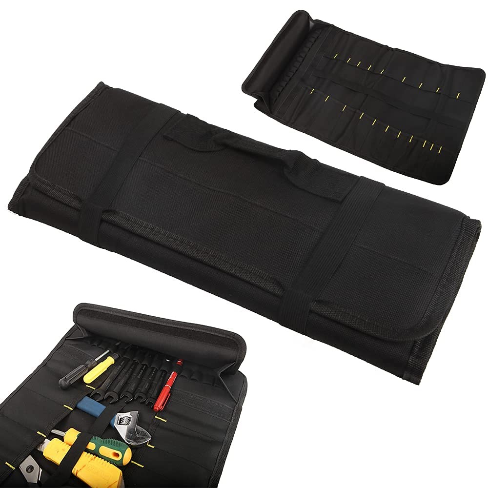 Canvas Roll Up Tool Bag Organizer Pouch for Wrenches & Screwdrivers | Small Plie