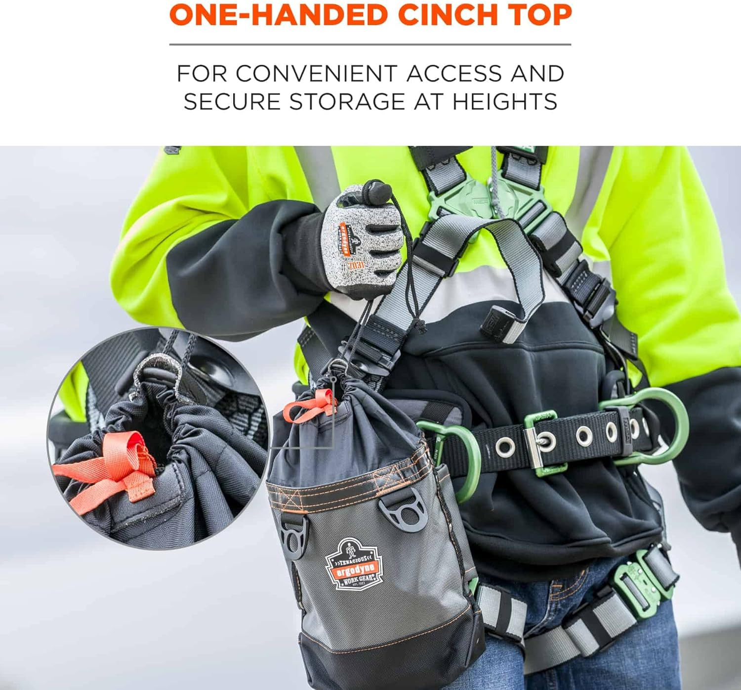 Arsenal 5926 Topped Bolt Bag Tool Pouch – Short, Polyester , Gray