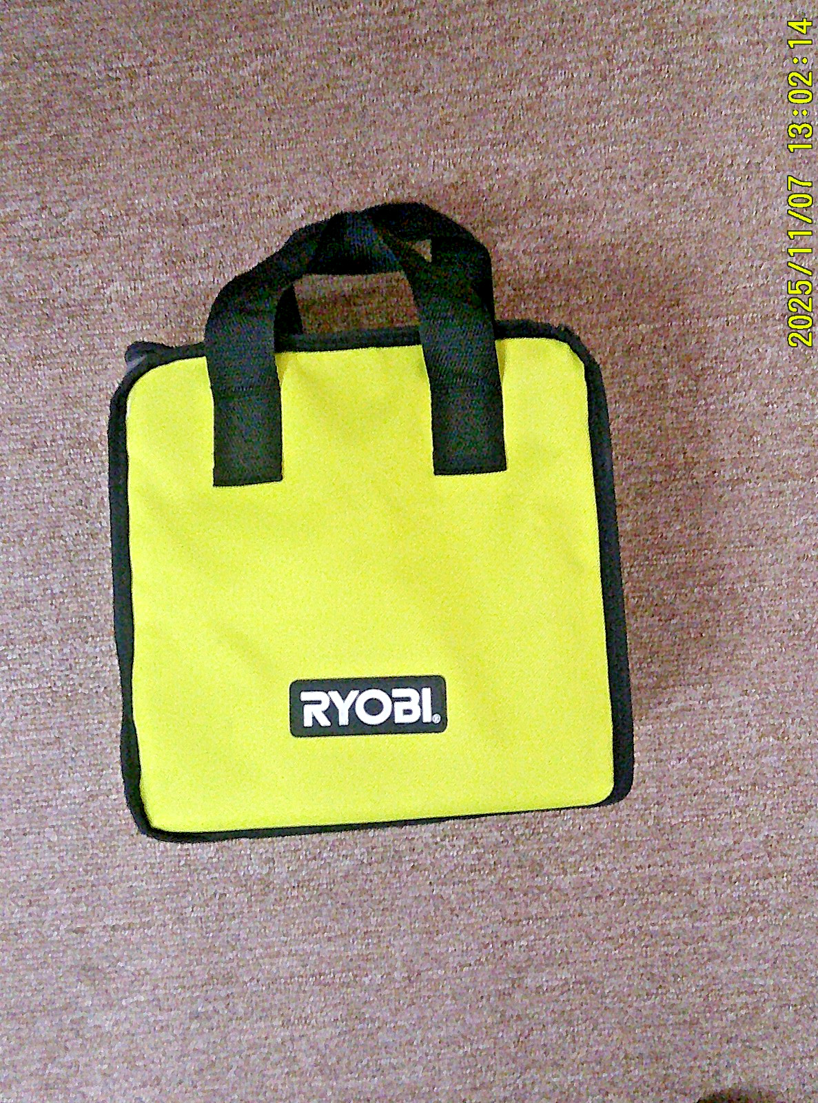 Ryobi Canvas Tool Bag 9 x 9 x 6 inch Zippered Top (V35112)