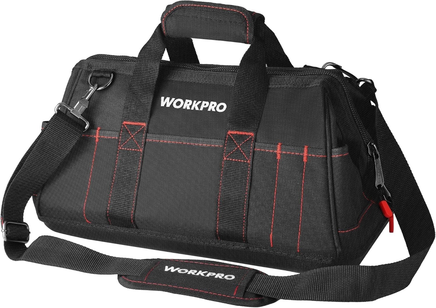 16-inch Close Top Wide Mouth Tool Storage Bag with Water Proof Rubber Base, W…