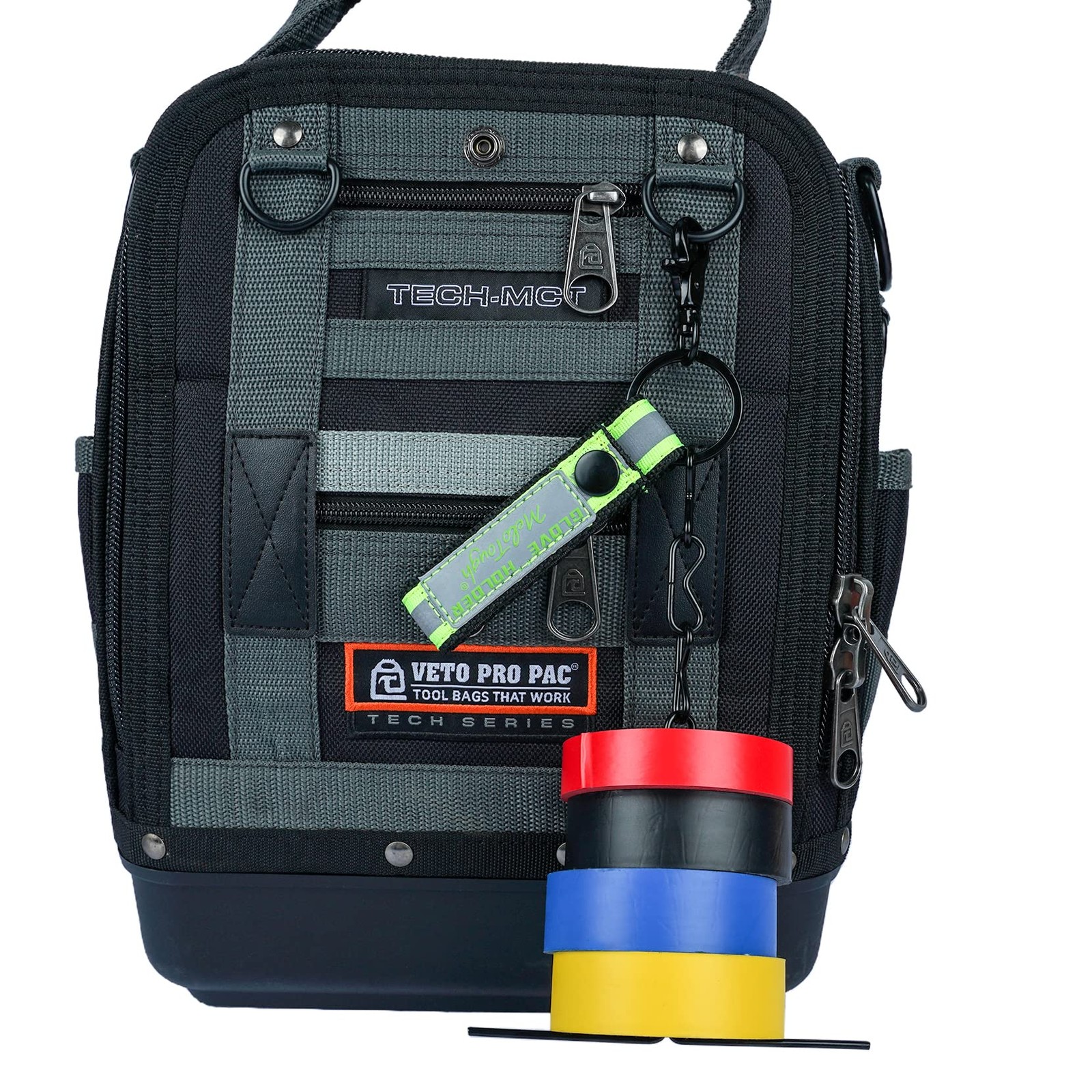 Tape Thong for Tool Belt Waist Electricians Tape Holder Chain with Keyring an…