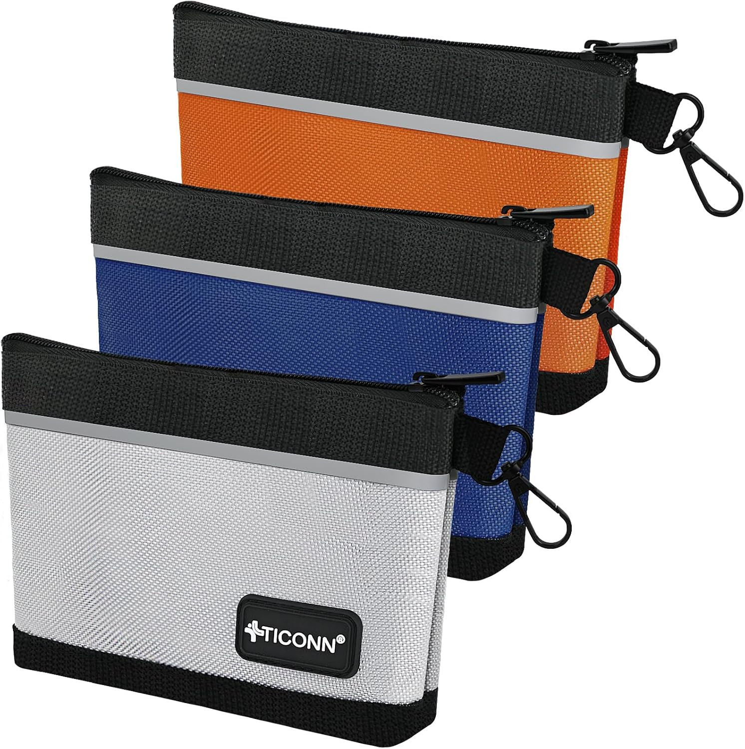 Tool Pouches with Zipper, 1680D Oxford Small Tool Bags, Waterproof Utility Bag Z