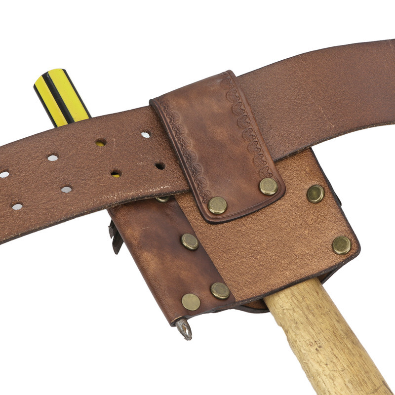 Tourbon 3-Way Workshop Leather Tape Measure/Plier/Screwdriver Holster Belt Pouch