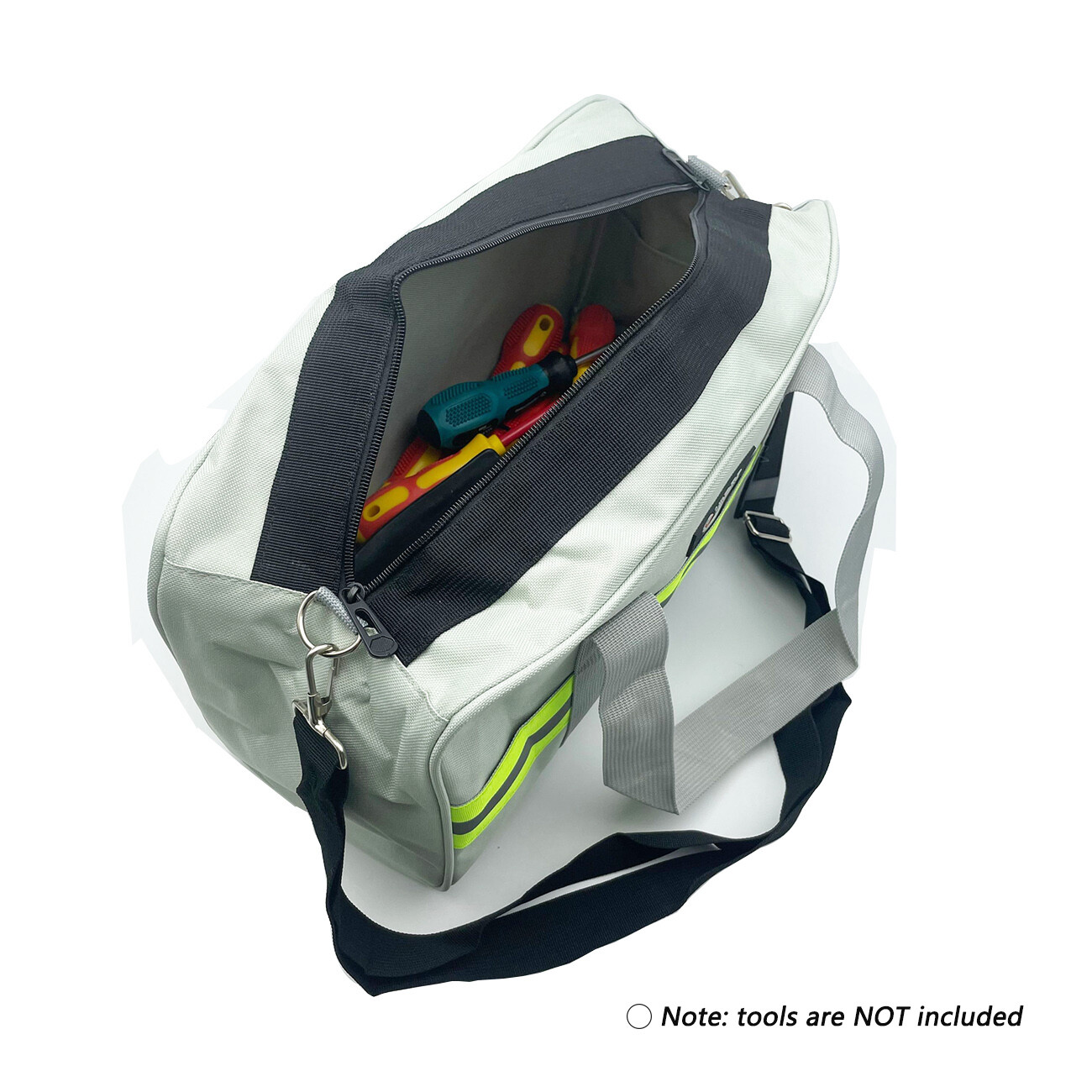 Canvas Tool Bag with Metal Zippers Muti-Purpose Portable Waterproof Multi-Pocket