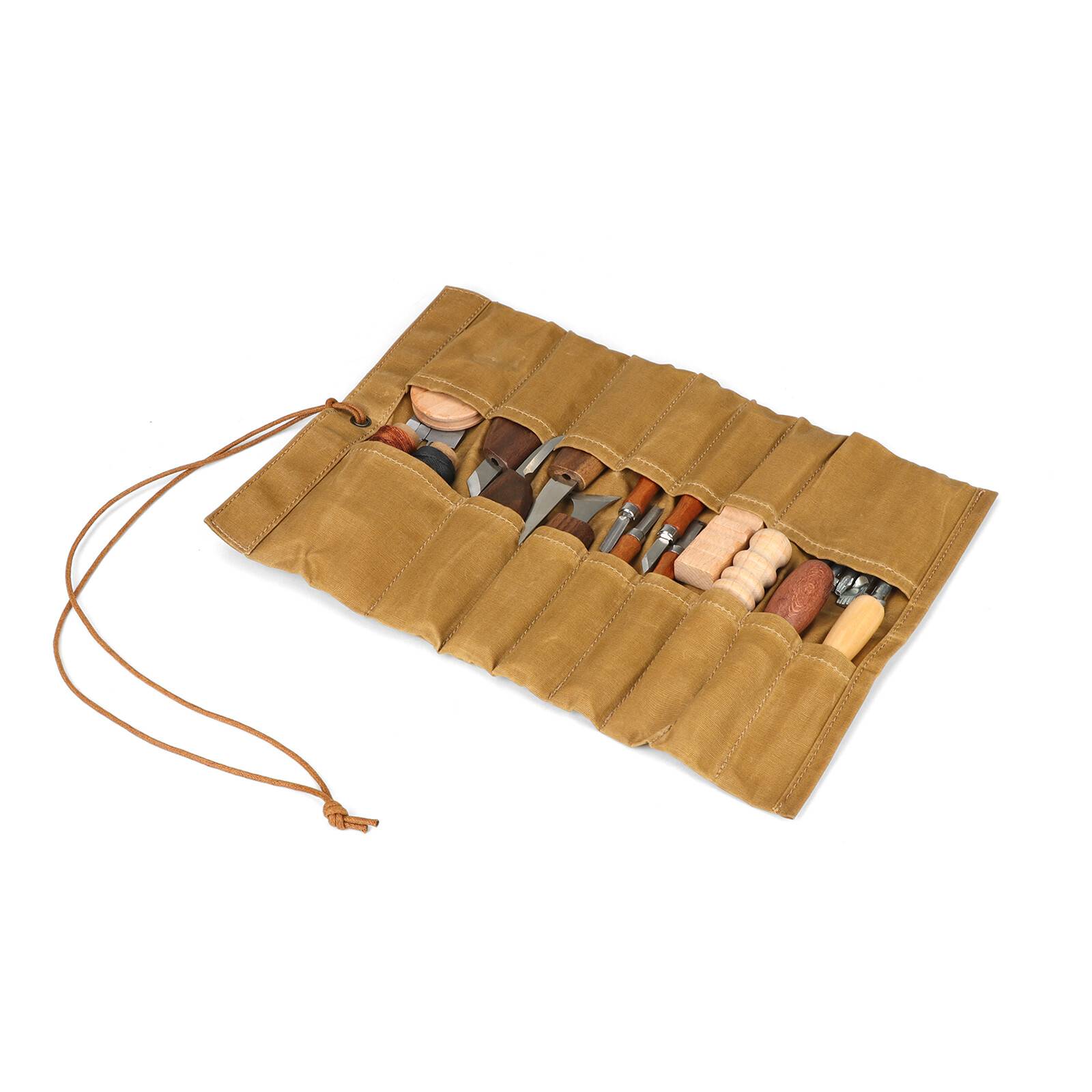 Roll up Canvas Tool Carry Holder Carving Knife Organizer Bag Handy Pouch
