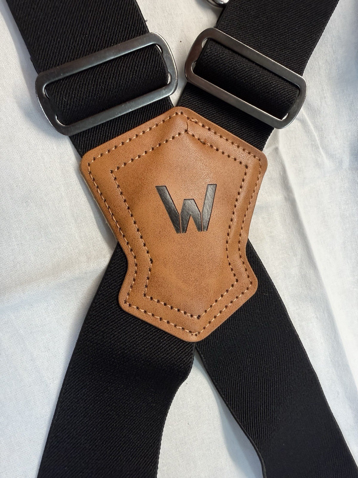 WELKINLAND 2Inch-Wide Heavy Duty Work Suspenders for Men Black Adjustable