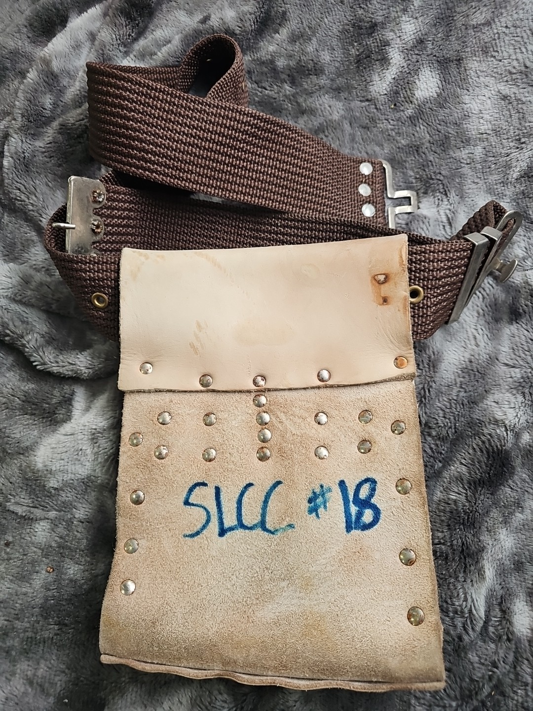 KLEIN TOOLS Tool Pouch 5166 Leather Belt Bag White