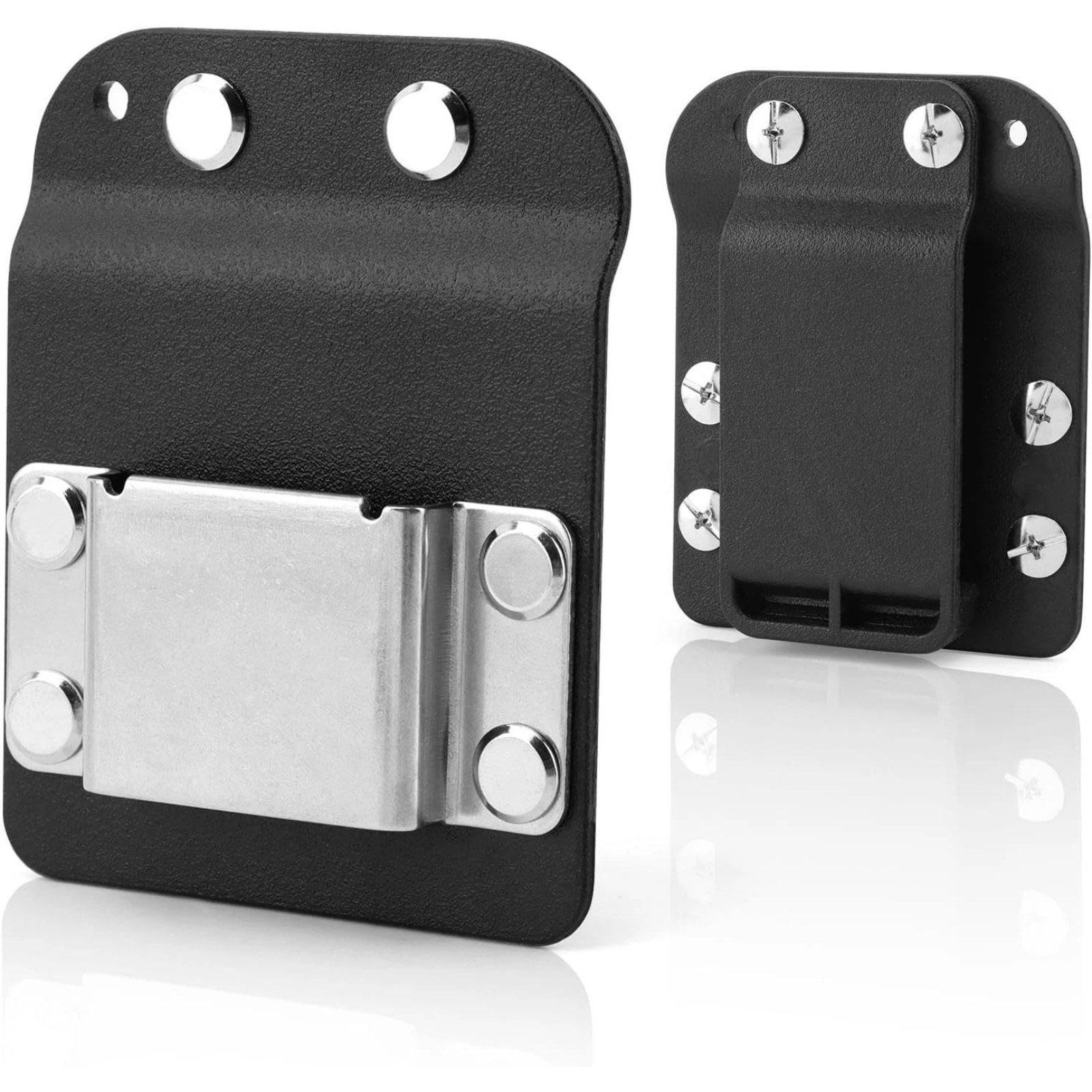 Low Profile Metal Tape Measure Holder For Tool Belt Clip Black Nylon Holster