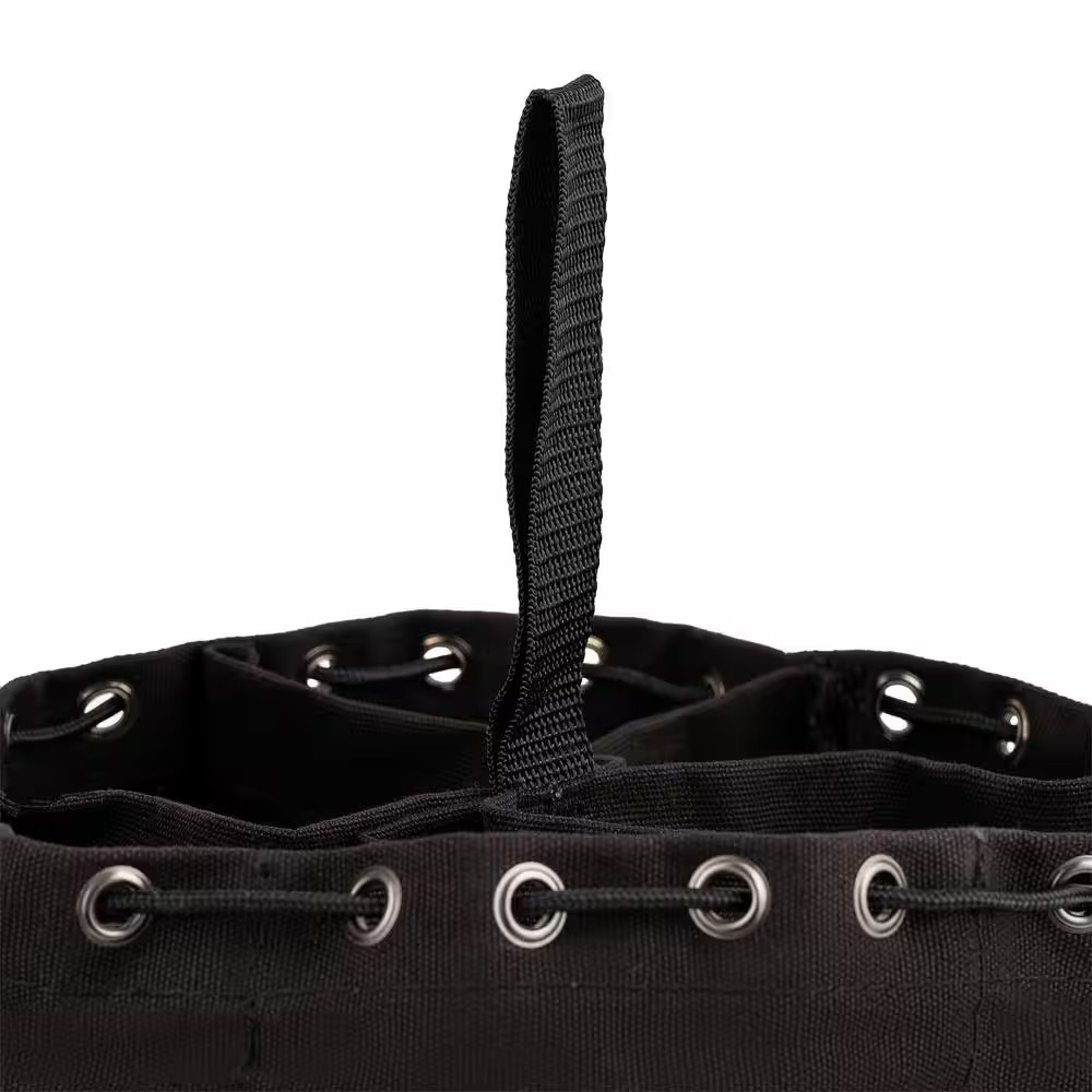 10 In. 19-Compartment Heavy-Duty Canvas Small Parts Organizer Bucket Storage Too
