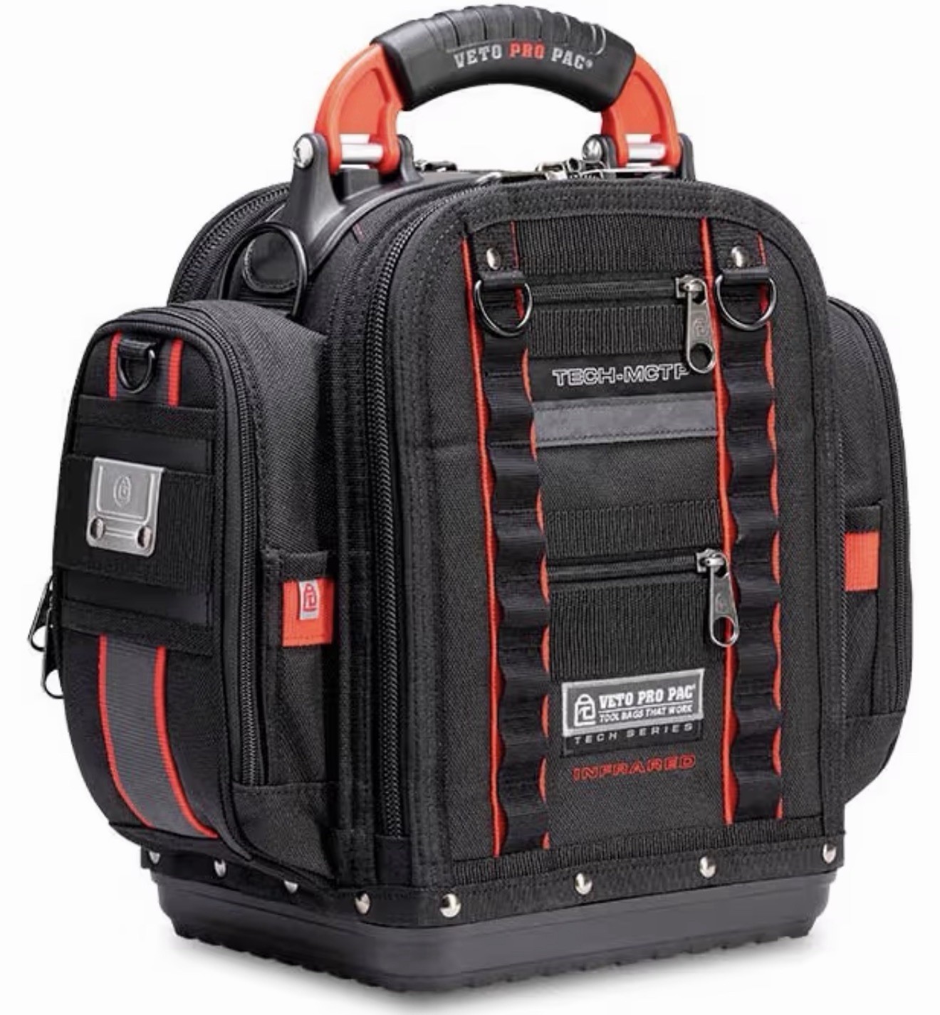 Veto Pro Pac Tech MCTP-XXL Infrared Tool Bag Nylon w/ Handle Black/Red