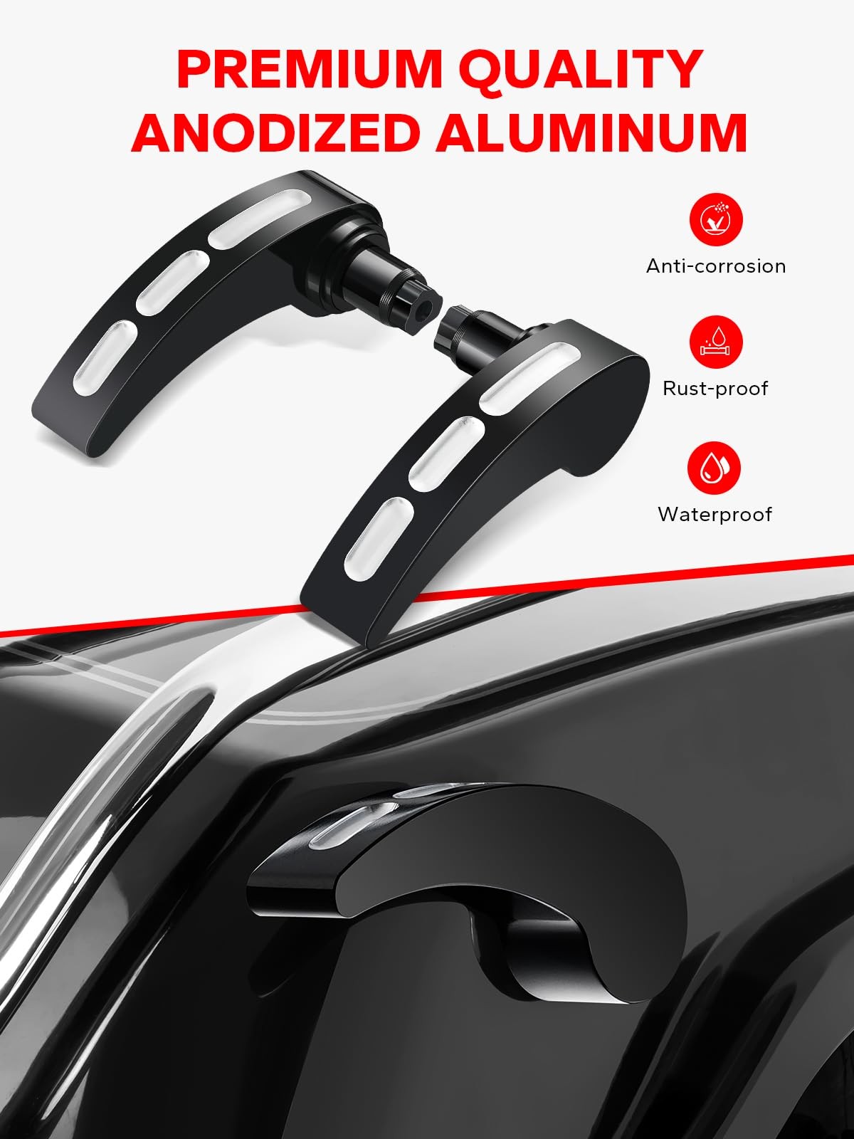 Black Saddlebag Latch Kit for Harley Touring Models 20142024, Easy Install