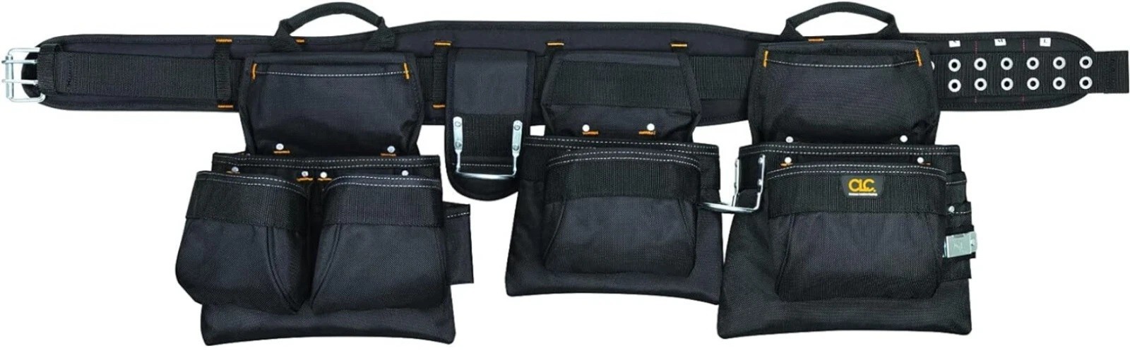 CLC 5605 Custom Leathercraft 5 Piece Framers Combo Tool Belt 18 Pockets Black