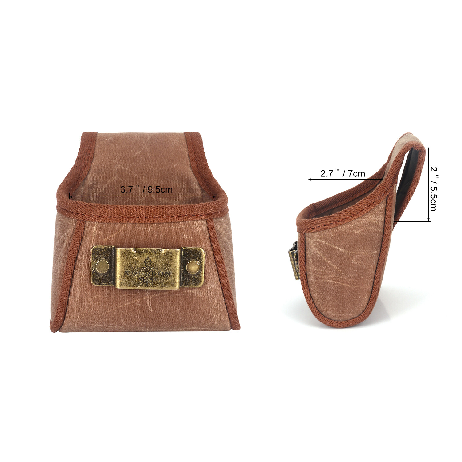 TOURBON Canvas Tools Belt Pouch Nail Screws Drill Carry Holder Tape Measure Clip