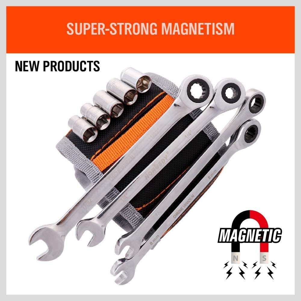 Magnetic Wristband Tool Holder for Screws Nails Drill Bits Handyman Gift