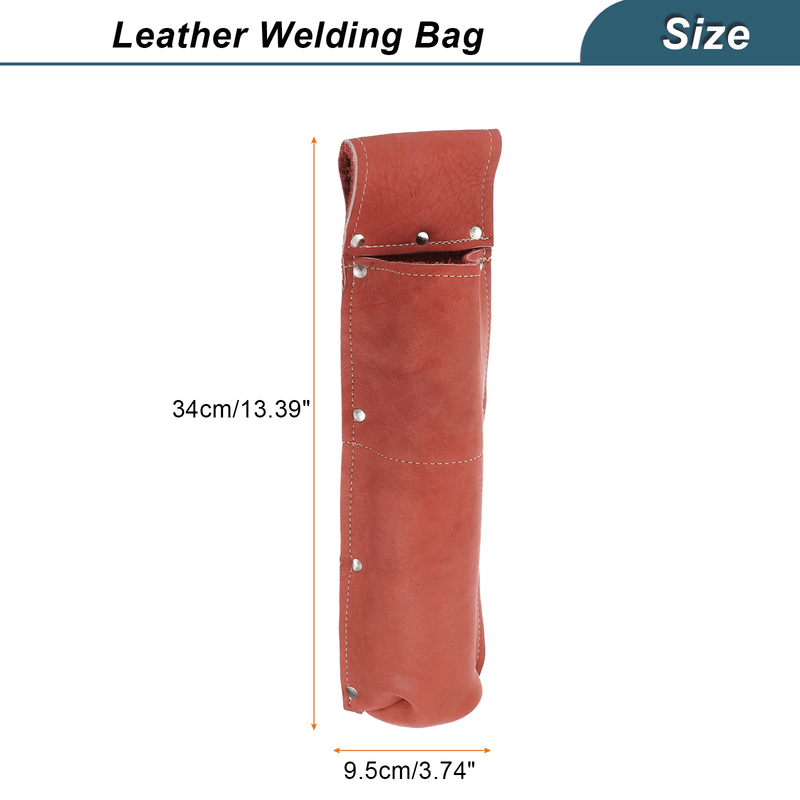 Welding Rod Pouch 13.39″ x 3.74″ x 11.02″ Welding Holder, Brown Red