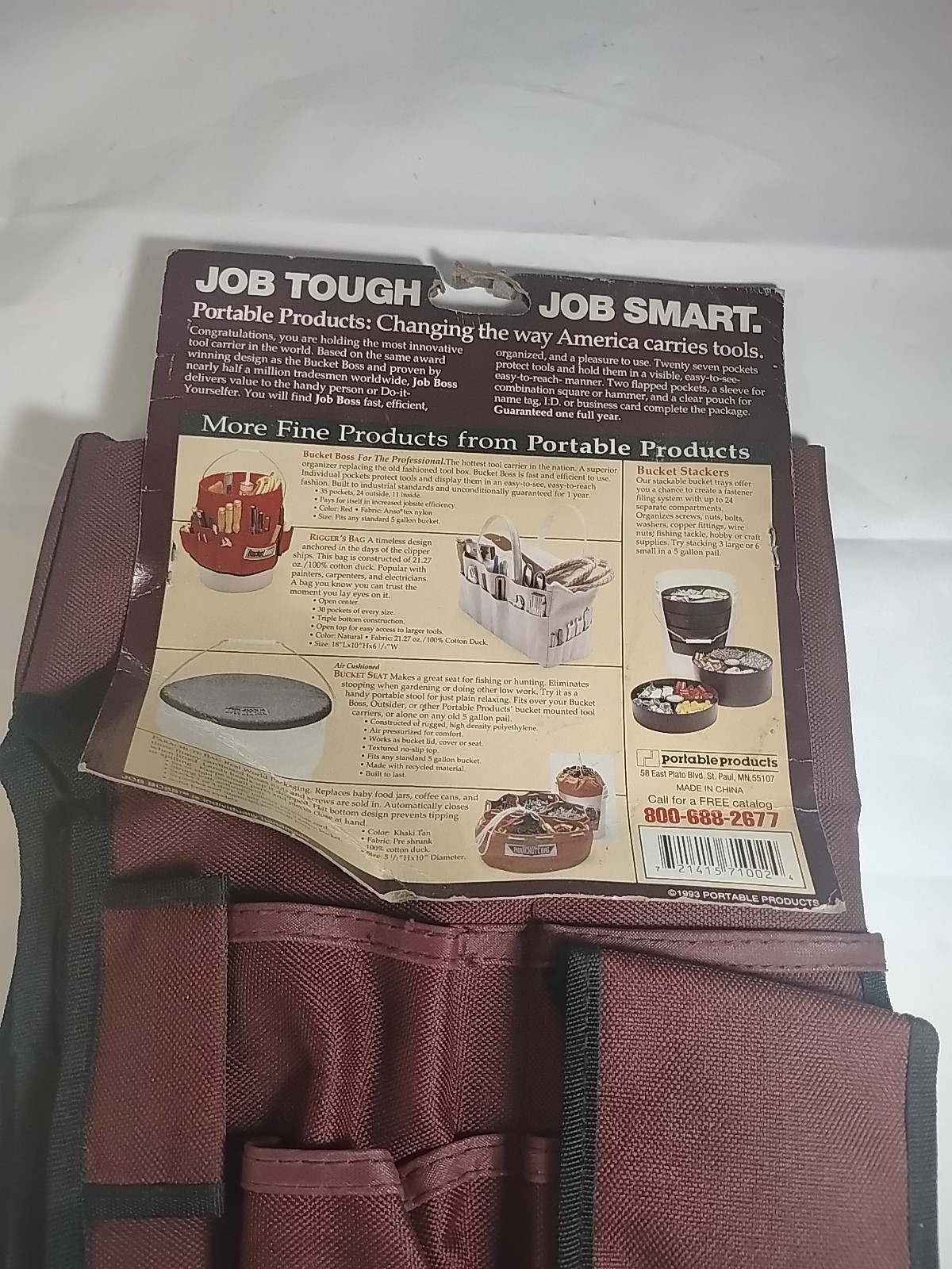 Job Boss Bucket Tool Carrier /Organizer For A 5 Gallon Bucket. 27 Pockets