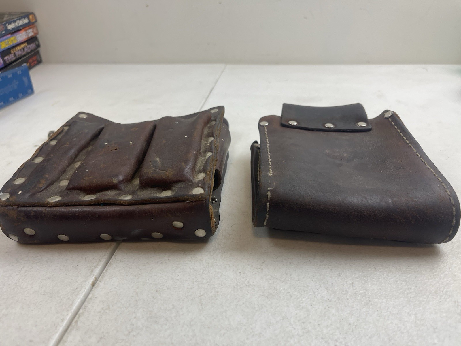 Klein Leather Tool Pouch # 5190 + 5145 Tool Pouches Carry Bags Bundle Lot Of 2