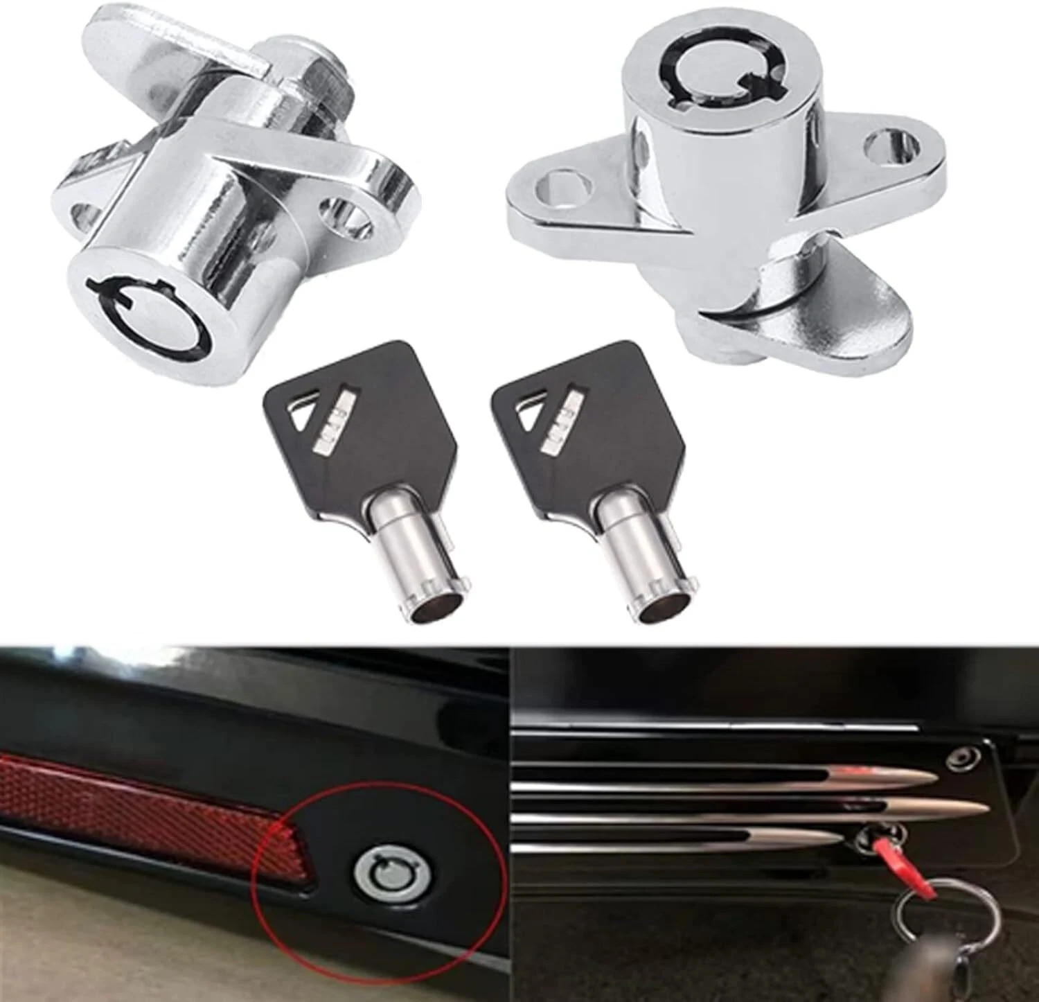2 Keys Hard Saddlebag Locks Fits for Harley Davidson Touring Electra Street G…