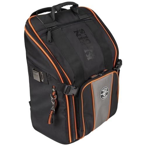 Heavy Duty Tool Bag Backpack, 21 Pocket Organizer, Water Resistant Tradesman Pro