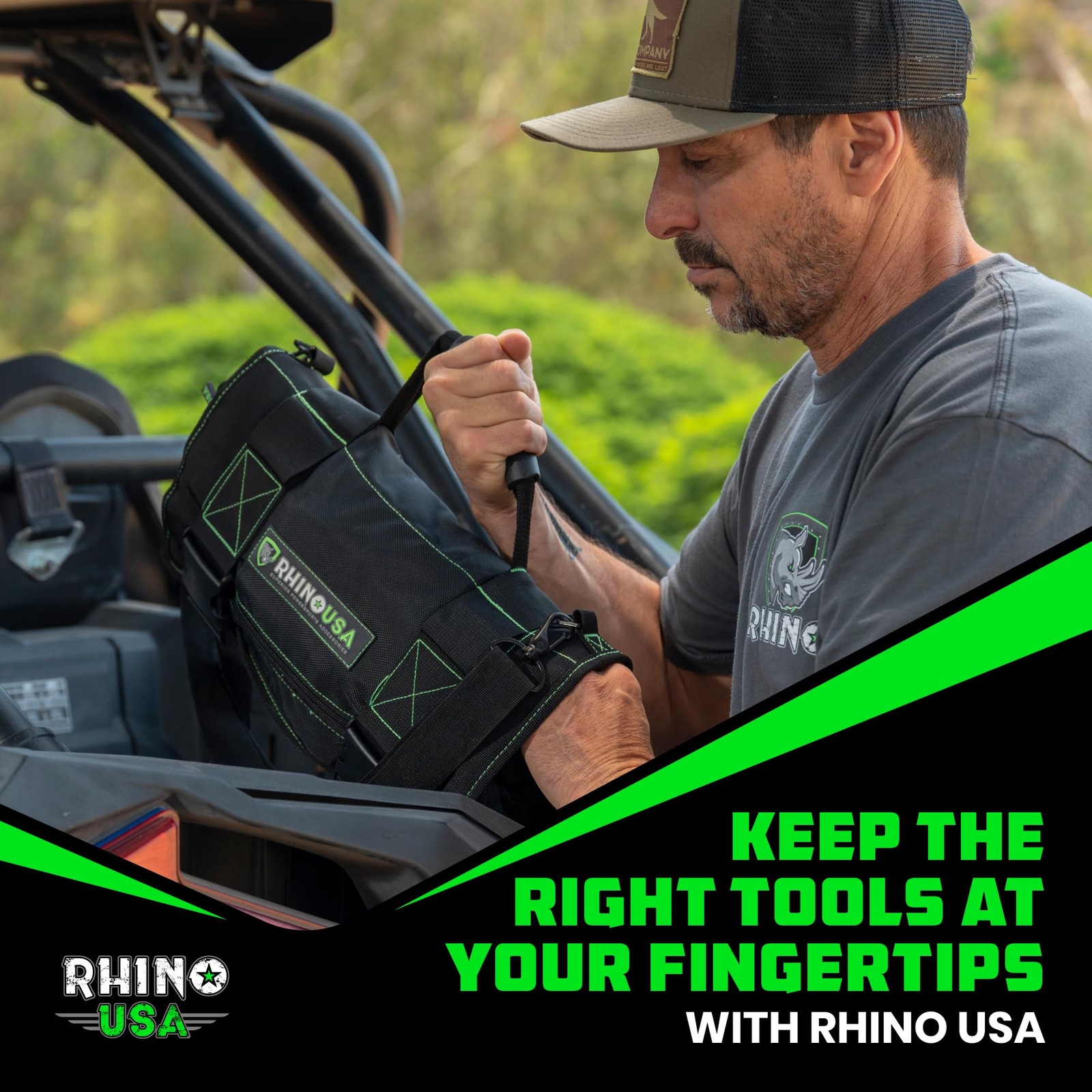Rhino USA Tool Bag Roll Heavy Duty Canvas Organizer for Tools Labeled &