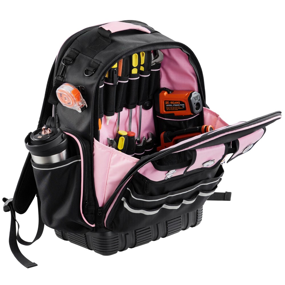 Tool Backpack 56 Pockets Tear-resistant Jobsite Backpack for Electrician