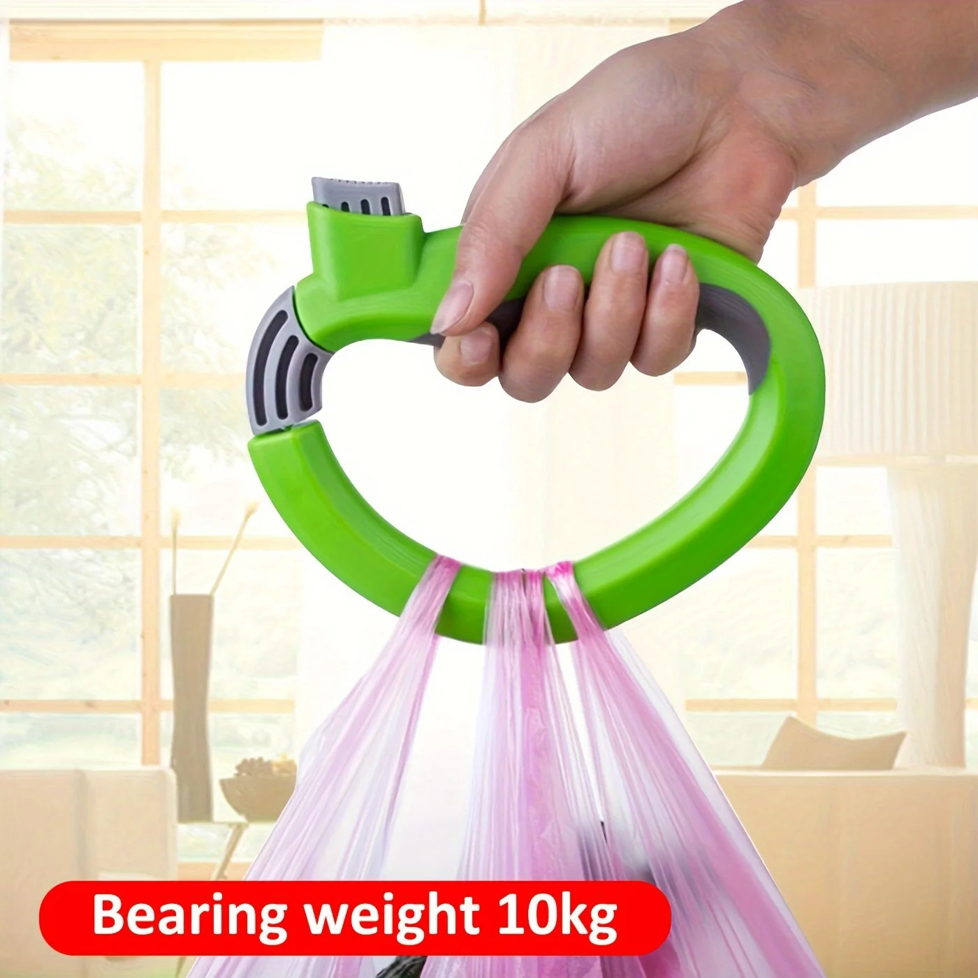 1 Piece One-Hand Self-Locking Bag Holder for Grocery Shopping-Convenient and Sec
