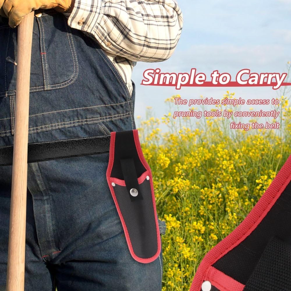 2-Pack Portable Canvas Pruner Holster Garden Shear Tool Sheath with Belt Loop
