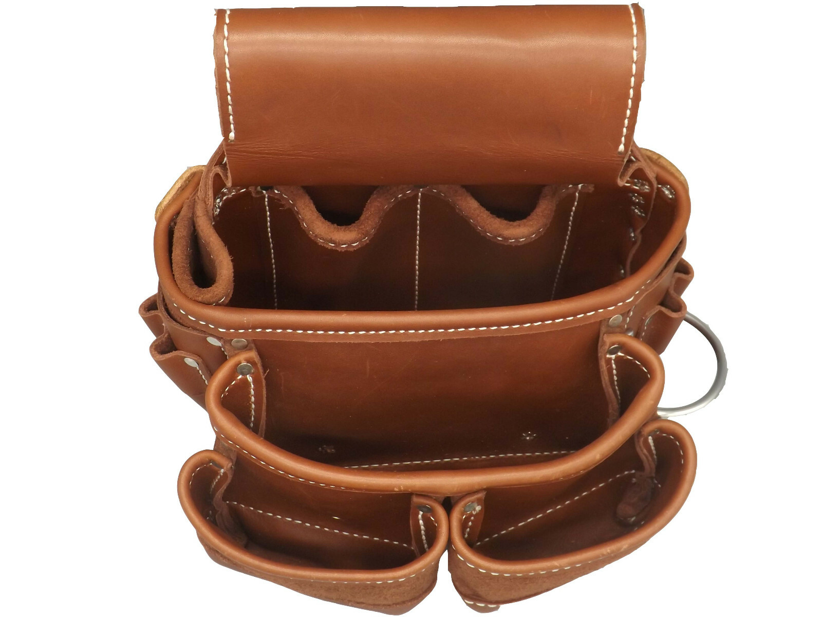 DELUXE LEATHER TOOL POUCHES – Amish Construction Left & Right Work Belt Bag USA