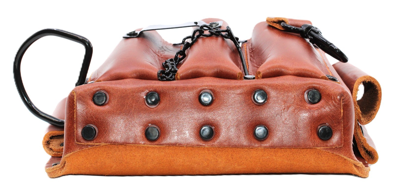 USA PRO TOOLS Leather Electrician Tool Pouch Hammer Holder Tape Clip Snap Hook.