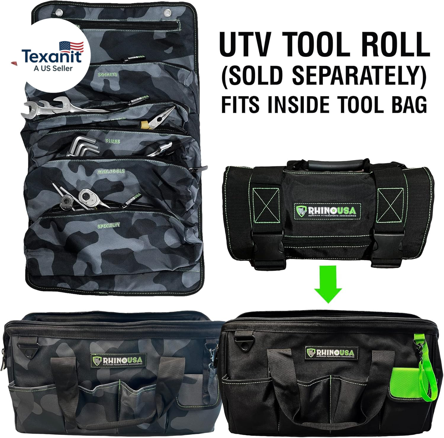 Tool Bag Roll – Heavy Duty Canvas Organizer Pouch for Tools – Ultimate Travel To