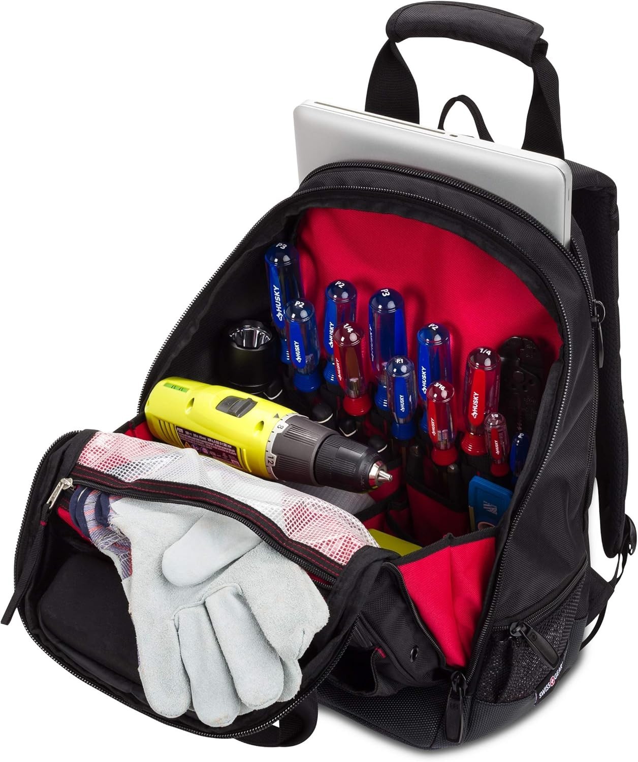 Water-Resistant 15-Inch Laptop Backpack with 34 Storage Solutions in Black